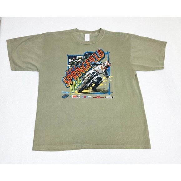 2012 Springfield Mile Motocross T-Shirt Tan Large Motorcycle Racing - Picture 2 of 9